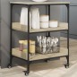 vidaXL Carrito de cocina madera ingeniería roble Sonoma 60x41x80,5 cm vidaXL Carrito de cocina madera ingeniería roble Sonoma 60x41x80,5 cm