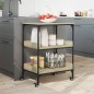 vidaXL Carrito de cocina madera ingeniería roble Sonoma 60x41x80,5 cm vidaXL Carrito de cocina madera ingeniería roble Sonoma 60x41x80,5 cm