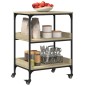 vidaXL Carrito de cocina madera ingeniería roble Sonoma 60x41x80,5 cm vidaXL Carrito de cocina madera ingeniería roble Sonoma 60x41x80,5 cm