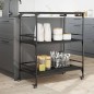 vidaXL Carrito de cocina madera de ingeniería negro 100,5x50x105 cm vidaXL Carrito de cocina madera de ingeniería negro 100,5x50x105 cm