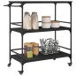 vidaXL Carrito de cocina madera de ingeniería negro 100,5x50x105 cm vidaXL Carrito de cocina madera de ingeniería negro 100,5x50x105 cm