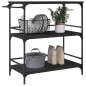 vidaXL Carrito de cocina madera de ingeniería negro 100,5x50x105 cm vidaXL Carrito de cocina madera de ingeniería negro 100,5x50x105 cm