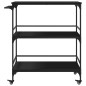 vidaXL Carrito de cocina madera de ingeniería negro 100,5x50x105 cm vidaXL Carrito de cocina madera de ingeniería negro 100,5x50x105 cm