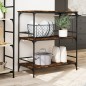 vidaXL Carrito de cocina madera ingeniería roble humo 100,5x50x105 cm vidaXL Carrito de cocina madera ingeniería roble humo 100,5x50x105 cm