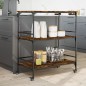 vidaXL Carrito de cocina madera ingeniería roble humo 100,5x50x105 cm vidaXL Carrito de cocina madera ingeniería roble humo 100,5x50x105 cm