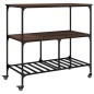 vidaXL Carrito de cocina madera ingeniería marrón roble 100x50x95 cm vidaXL Carrito de cocina madera ingeniería marrón roble 100x50x95 cm