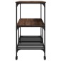 vidaXL Carrito de cocina madera ingeniería marrón roble 100x50x95 cm vidaXL Carrito de cocina madera ingeniería marrón roble 100x50x95 cm