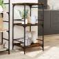 vidaXL Carrito de cocina madera ingeniería roble ahumado 60,5x50x105cm vidaXL Carrito de cocina madera ingeniería roble ahumado 60,5x50x105cm