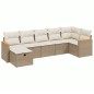 vidaXL Set sofás de jardín 7 piezas y cojines ratán sintético beige vidaXL Set sofás de jardín 7 piezas y cojines ratán sintético beige