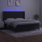 vidaXL Cama box spring colchón y LED terciopelo negro 160x200 cm vidaXL Cama box spring colchón y LED terciopelo negro 160x200 cm