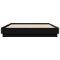 vidaXL Estructura de cama con luces LED negro 160x200 cm