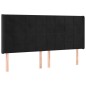 vidaXL Cama box spring colchón y LED terciopelo negro 160x200 cm vidaXL Cama box spring colchón y LED terciopelo negro 160x200 cm