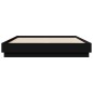 vidaXL Estructura de cama con luces LED negro 140x200 cm