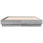 vidaXL Estructura de cama con luces LED gris Sonoma 140x190 cm vidaXL Estructura de cama con luces LED gris Sonoma 140x190 cm