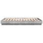 vidaXL Estructura de cama con luces LED gris hormigón 140x200 cm vidaXL Estructura de cama con luces LED gris hormigón 140x200 cm