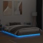 vidaXL Estructura de cama con luces LED gris hormigón 150x200 cm