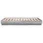 vidaXL Estructura de cama con luces LED gris Sonoma 135x190 cm vidaXL Estructura de cama con luces LED gris Sonoma 135x190 cm