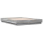 vidaXL Estructura de cama con luces LED gris Sonoma 135x190 cm vidaXL Estructura de cama con luces LED gris Sonoma 135x190 cm
