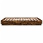 vidaXL Estructura de cama con luces LED roble ahumado 120x190 cm