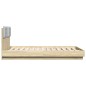 vidaXL Estructura de cama cabecero luces LED roble Sonoma 150x200 cm vidaXL Estructura de cama cabecero luces LED roble Sonoma 150x200 cm