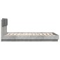 vidaXL Estructura de cama cabecero luces LED gris hormigón 140x200 cm vidaXL Estructura de cama cabecero luces LED gris hormigón 140x200 cm