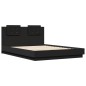 vidaXL Estructura de cama con cabecero y luces LED negro 120x200 cm vidaXL Estructura de cama con cabecero y luces LED negro 120x200 cm