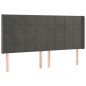 vidaXL Cama box spring colchón y LED terciopelo gris oscuro 200x200 cm vidaXL Cama box spring colchón y LED terciopelo gris oscuro 200x200 cm
