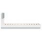 vidaXL Estructura de cama con cabecero y luces LED blanco 100x200 cm vidaXL Estructura de cama con cabecero y luces LED blanco 100x200 cm