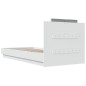 vidaXL Estructura de cama con cabecero y luces LED blanco 100x200 cm vidaXL Estructura de cama con cabecero y luces LED blanco 100x200 cm