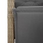 vidaXL Set comedor de jardín 9 pzas con cojines ratán sintético beige