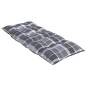 vidaXL Cojines para silla respaldo alto 4 uds tela Oxford cuadros gris