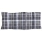 vidaXL Cojines para silla respaldo alto 4 uds tela Oxford cuadros gris