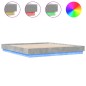 vidaXL Estructura de cama con luces LED gris hormigón 180x200 cm vidaXL Estructura de cama con luces LED gris hormigón 180x200 cm