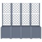 vidaXL Jardinera con enrejado PP gris 160x40x140 cm vidaXL Jardinera con enrejado PP gris 160x40x140 cm
