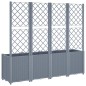vidaXL Jardinera con enrejado PP gris 160x40x140 cm vidaXL Jardinera con enrejado PP gris 160x40x140 cm