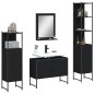 vidaXL Juego de muebles de baño 4 piezas madera de ingeniería negro vidaXL Juego de muebles de baño 4 piezas madera de ingeniería negro