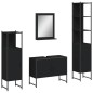 vidaXL Juego de muebles de baño 4 piezas madera de ingeniería negro vidaXL Juego de muebles de baño 4 piezas madera de ingeniería negro