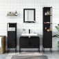 vidaXL Juego de muebles de baño 4 piezas madera de ingeniería negro vidaXL Juego de muebles de baño 4 piezas madera de ingeniería negro