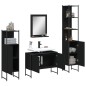 vidaXL Juego de muebles de baño 4 piezas madera de ingeniería negro vidaXL Juego de muebles de baño 4 piezas madera de ingeniería negro