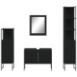 vidaXL Juego de muebles de baño 4 piezas madera de ingeniería negro vidaXL Juego de muebles de baño 4 piezas madera de ingeniería negro
