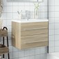 vidaXL Mueble de baño con lavabo integrado roble Sonoma vidaXL Mueble de baño con lavabo integrado roble Sonoma