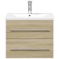 vidaXL Mueble de baño con lavabo integrado roble Sonoma vidaXL Mueble de baño con lavabo integrado roble Sonoma