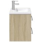 vidaXL Mueble de baño con lavabo integrado roble Sonoma vidaXL Mueble de baño con lavabo integrado roble Sonoma