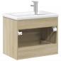 vidaXL Mueble de baño con lavabo integrado roble Sonoma vidaXL Mueble de baño con lavabo integrado roble Sonoma