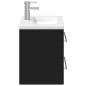 vidaXL Mueble de baño con lavabo integrado negro vidaXL Mueble de baño con lavabo integrado negro