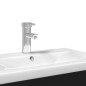 vidaXL Mueble de baño con lavabo integrado negro vidaXL Mueble de baño con lavabo integrado negro