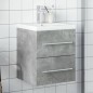 vidaXL Mueble de baño con lavabo integrado gris hormigón vidaXL Mueble de baño con lavabo integrado gris hormigón