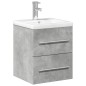 vidaXL Mueble de baño con lavabo integrado gris hormigón vidaXL Mueble de baño con lavabo integrado gris hormigón