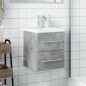vidaXL Mueble de baño con lavabo integrado gris hormigón vidaXL Mueble de baño con lavabo integrado gris hormigón