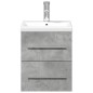 vidaXL Mueble de baño con lavabo integrado gris hormigón vidaXL Mueble de baño con lavabo integrado gris hormigón